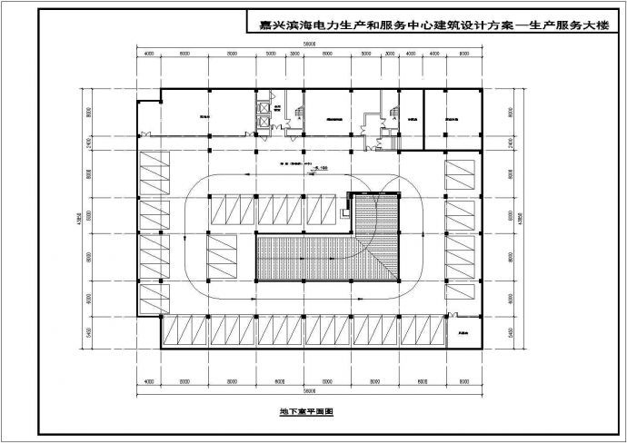 电力生产服务大楼cad设计图纸_图1