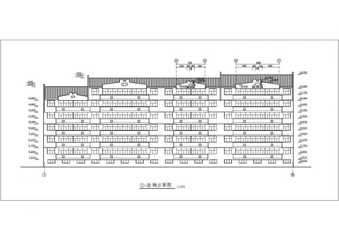 7层住宅建筑CAD设计施工平面图_图1