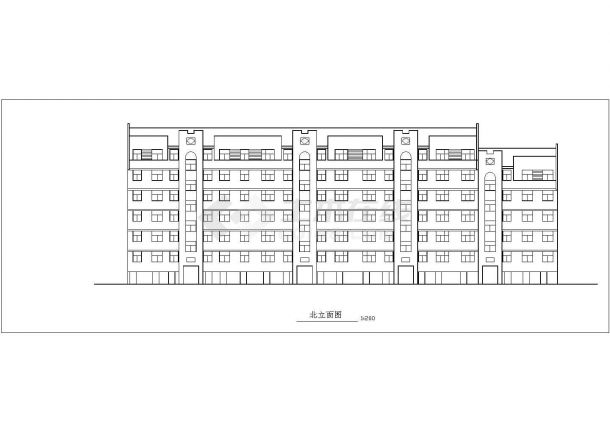7层住宅建筑CAD设计施工平面图-图二