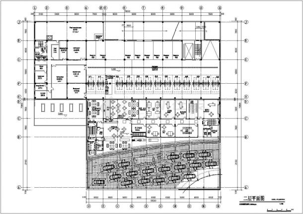 某地区一汽大众奥迪城市展厅刻盘CAD设计图纸-图二