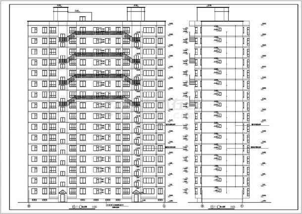 16层2单元每单元2户住宅楼建筑设计图纸-图一