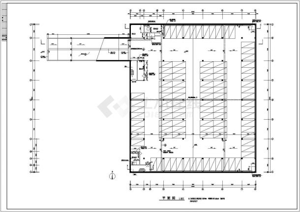 某单层地下车库建筑及结构设计施工图-图一