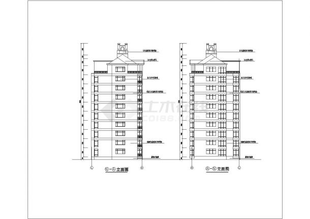 9层阁楼住宅2单元每单元2户设计图纸-图二