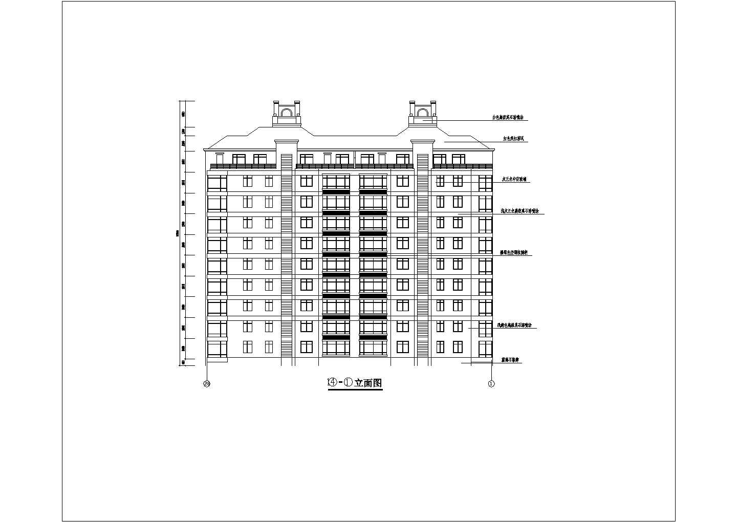 9层阁楼住宅2单元每单元2户设计图纸
