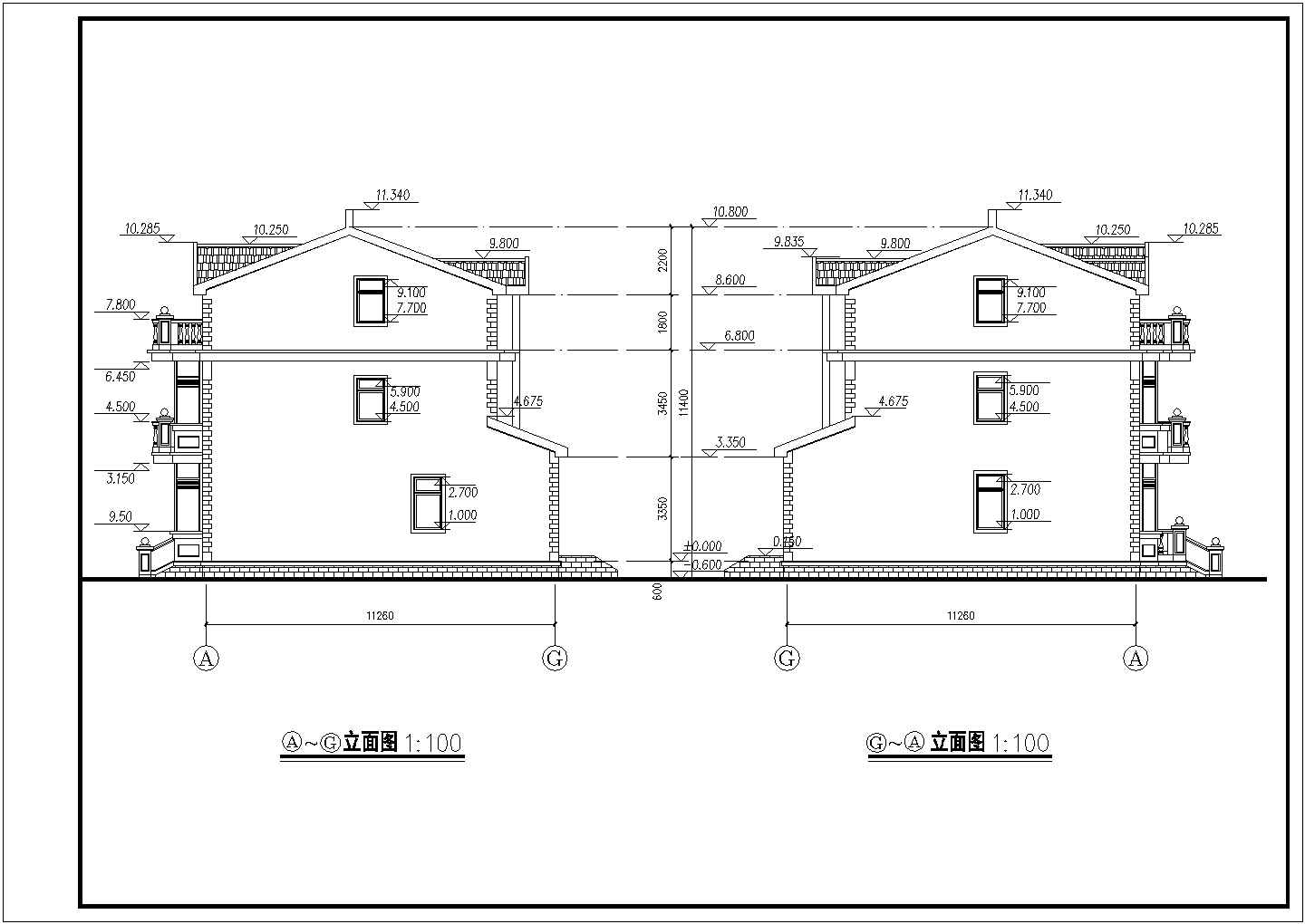 精美舒适三层农村房屋建筑设计施工图