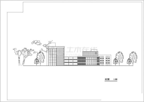 某地六层教学楼单体建筑设计方案图-图二