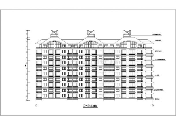 9层阁楼3单元每单元2户住宅楼设计图-图二