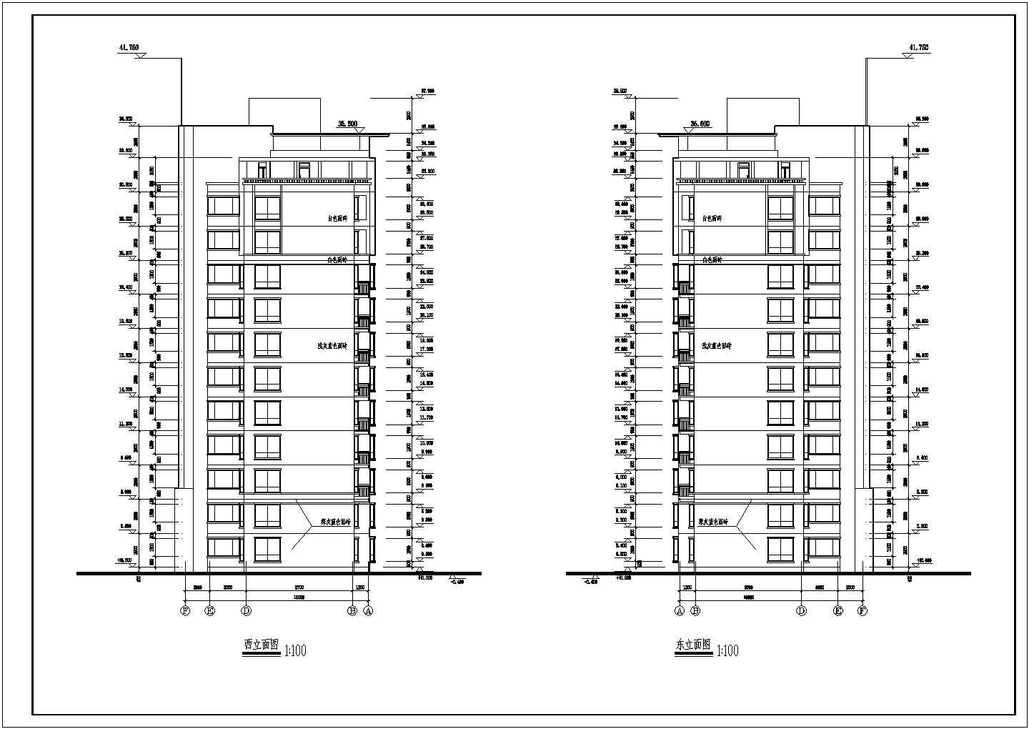 11层3单元每单元2户住宅楼设计图