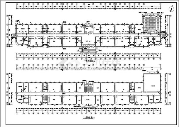 四层6221平方米中学教学楼建筑施工图-图二
