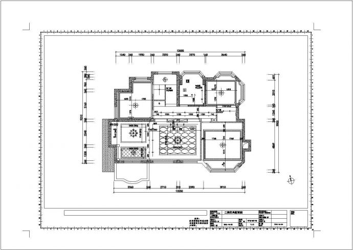 某地三层古典别墅内室装修设计施工图_图1