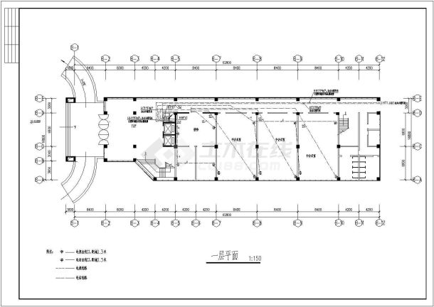 办公楼建筑弱电设计施工CAD图纸-图一