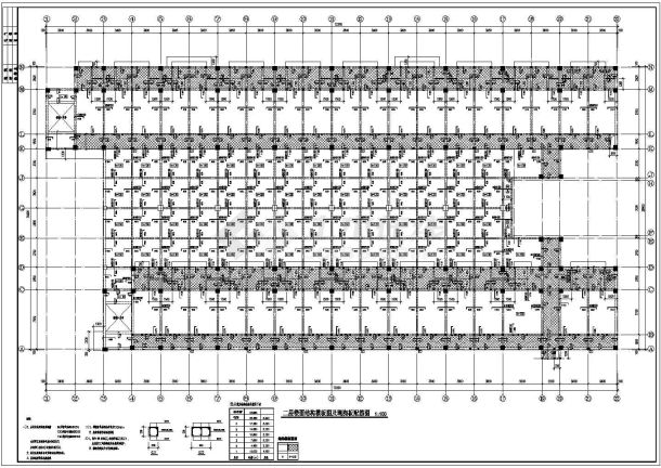 某地六层框架综合楼结构施工设计图-图一