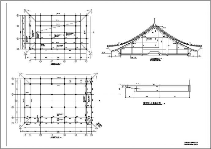 某风景区庙宇框架结构设计施工图纸_图1