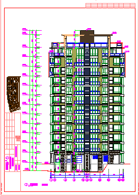 某小高层住宅楼建筑CAD设计图纸全-图一