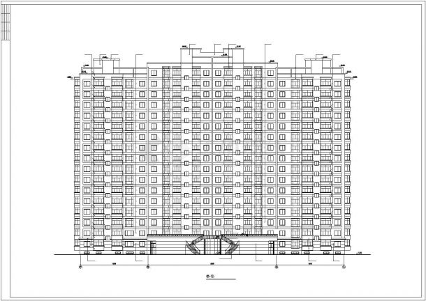 23067.66平方米住宅楼建筑设计图-图一