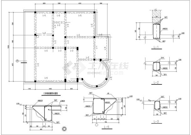 简欧风格二层带地下室自建小别墅施工图（含结构）-图二
