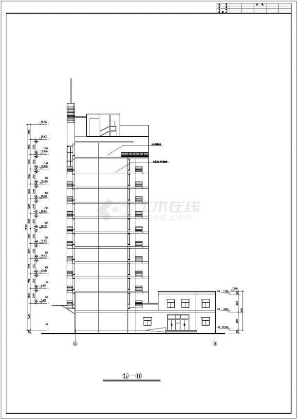 小高层住宅居住建筑CAD全套图纸-图二