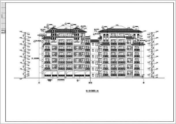 某小康住宅建筑CAD施工设计图纸-图一