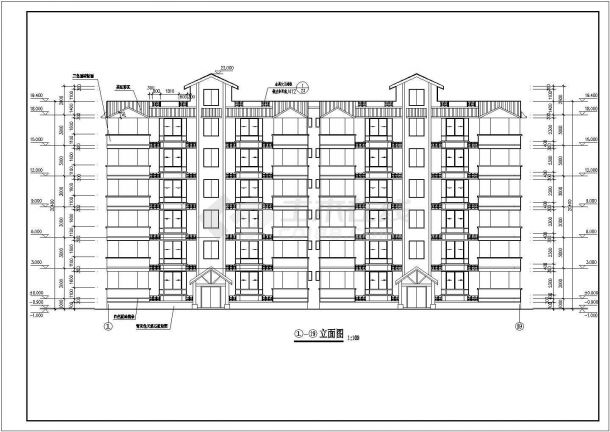 某小区住宅楼建筑CAD施工图纸全-图二