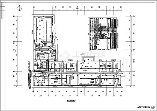 某多层建筑详细电气设计施工平面图-图二