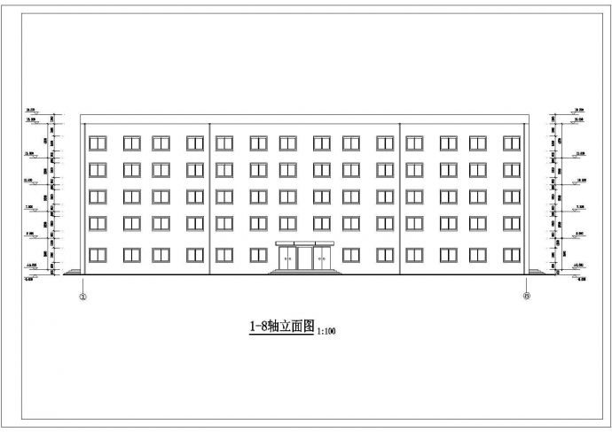 4000平米医院办公大楼毕业设计（计算书、施组、建筑、结构图）_图1