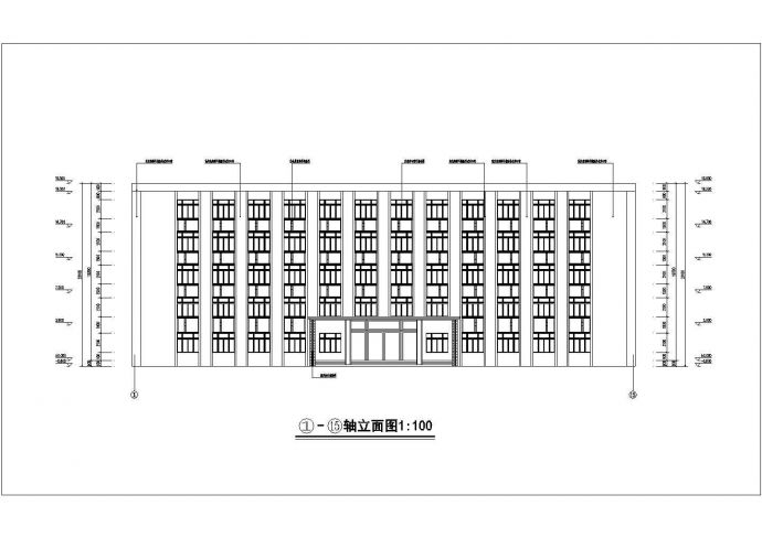 4435.55平米钢框架办公楼毕业设计图纸_图1