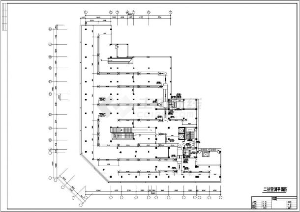 大型超市中央空调设计cad平面施工图-图一