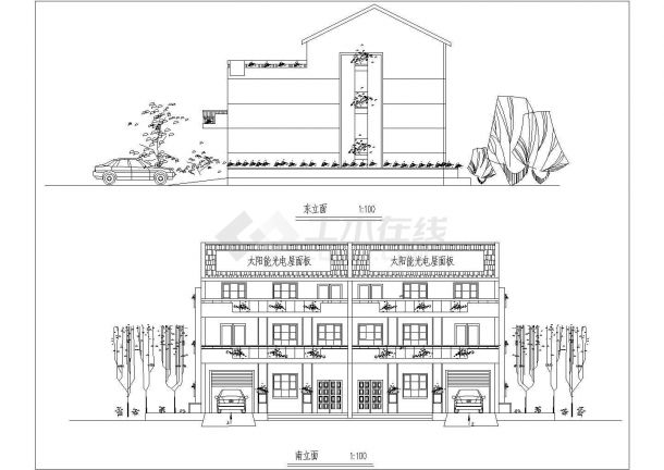 319.95平米独院式农村住宅建筑图-图二