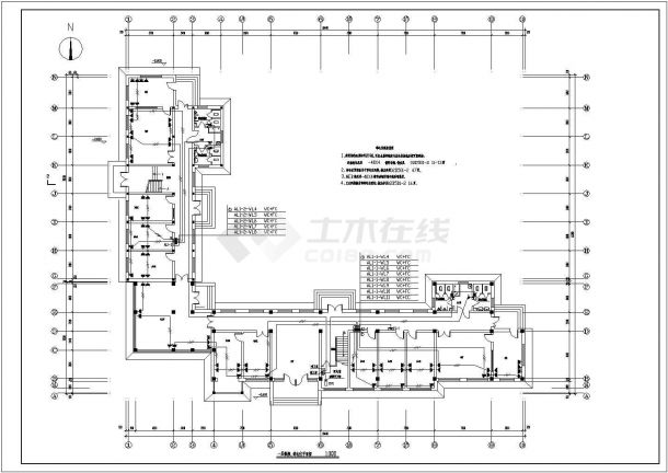某办公楼详细电气设计方案施工CAD图-图二