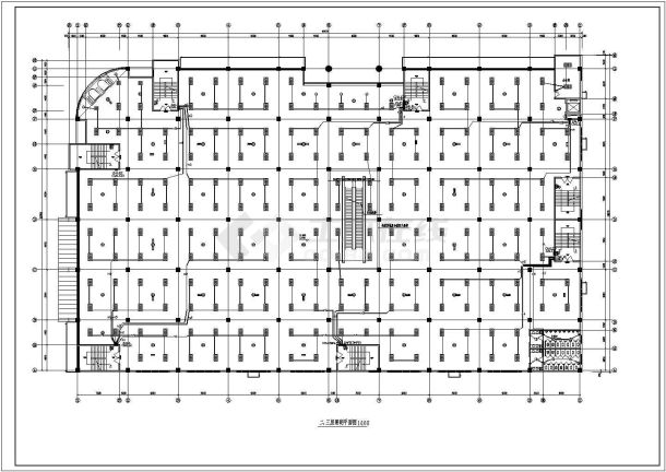 某四层商场建筑电气设计方案平面图-图二