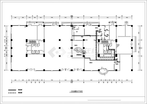 某会所建筑电气设计CAD平面图纸-图一