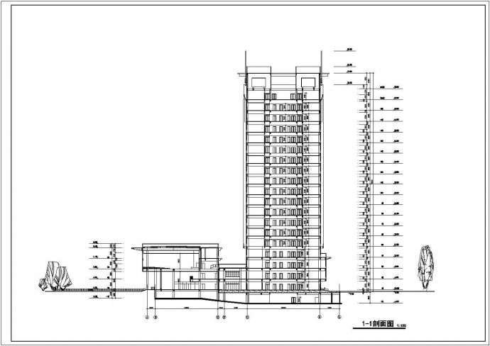 某地区多层医院建筑设计规划方案图_图1