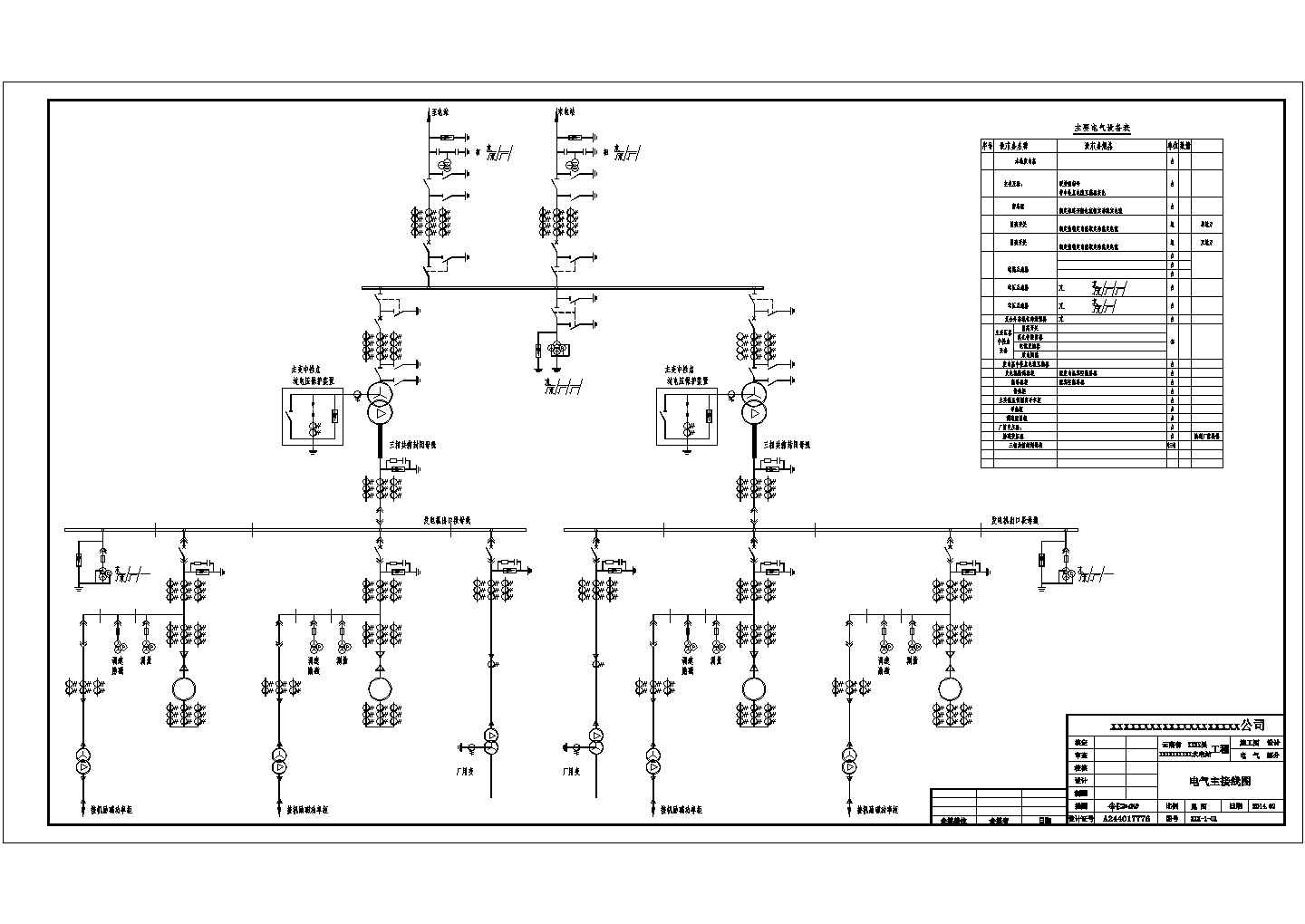 全套水电站电气设计CAD布置图