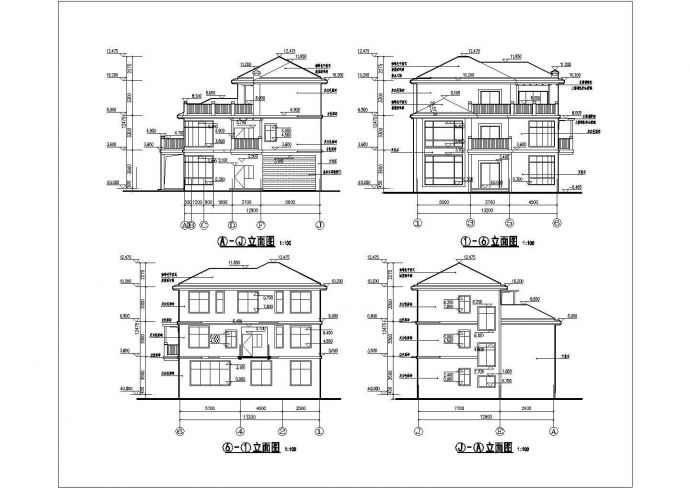 三层412平方米私人住宅建筑施工图_图1