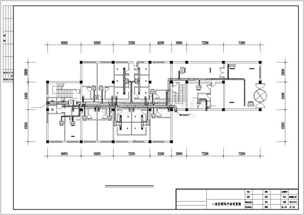桑拿洗浴中心中央空调系统设计cad施工图纸-图二