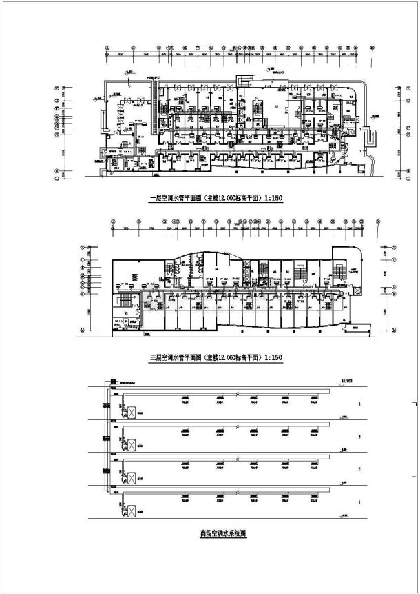 石家庄银座大厦商场整套空调设计cad施工方案图-图二