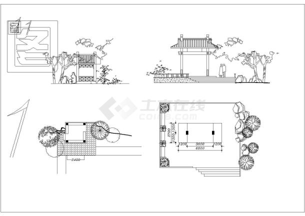 某亭子cad施工图-图一