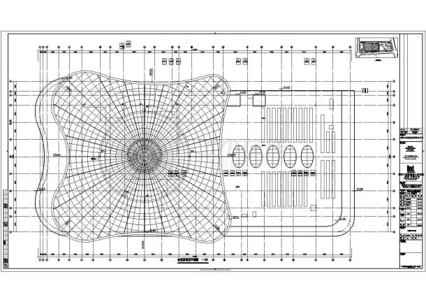 湖南省某地区三层会展楼CAD设计图-图一