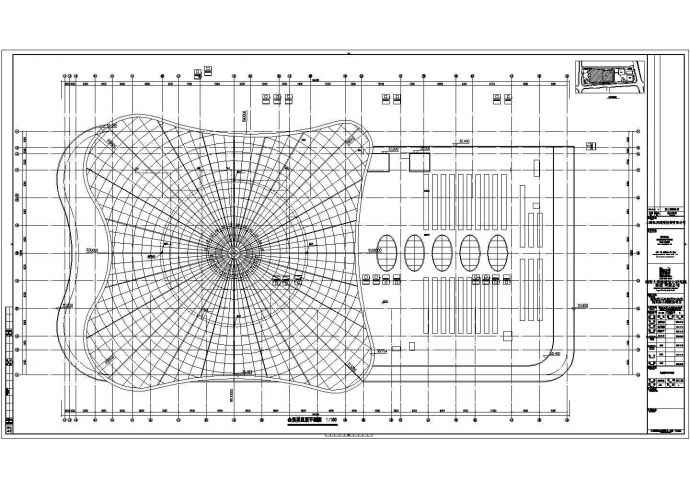 湖南省某地区三层会展楼CAD设计图_图1