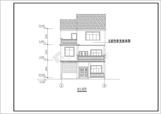 某280平方米三层住宅楼砖混结构施工图-图一