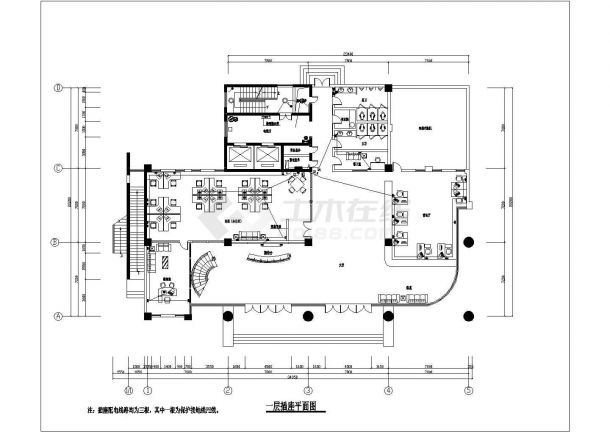 高层办公楼建筑电气设计施工平面图-图二
