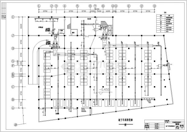 某仓储商场中央空调整套系统设计cad施工方案图-图一