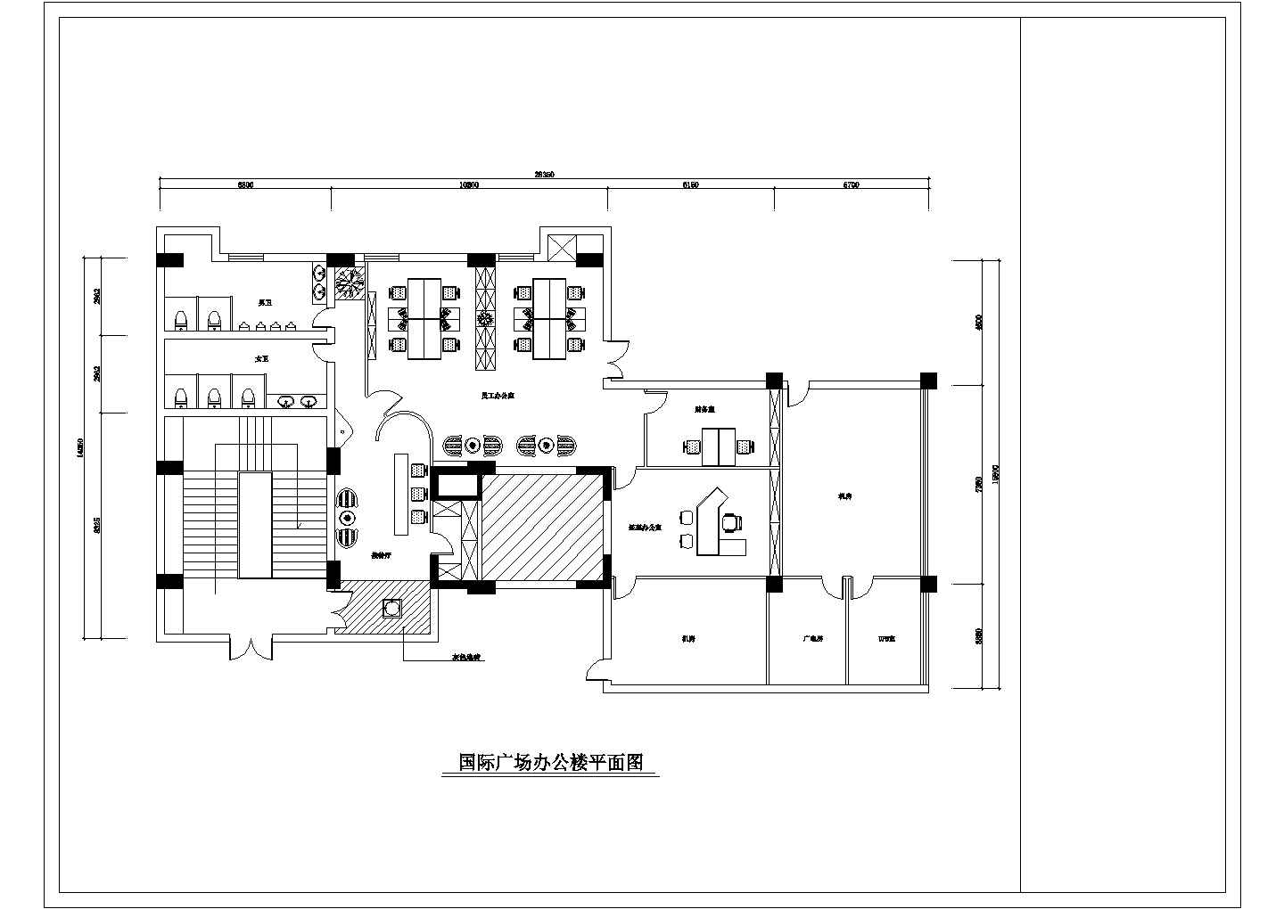 安徽省某地区国际广场CAD装修图