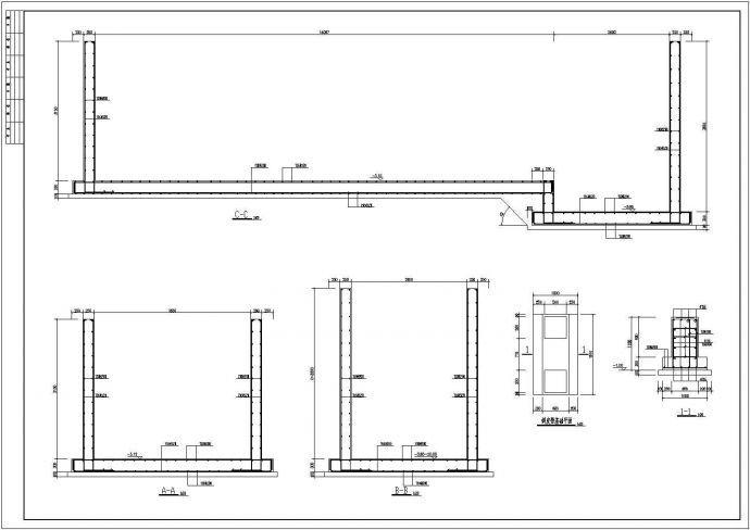 混凝土搅拌站设备基础结构施工图（含水泥筒仓和粉煤灰筒仓）_图1