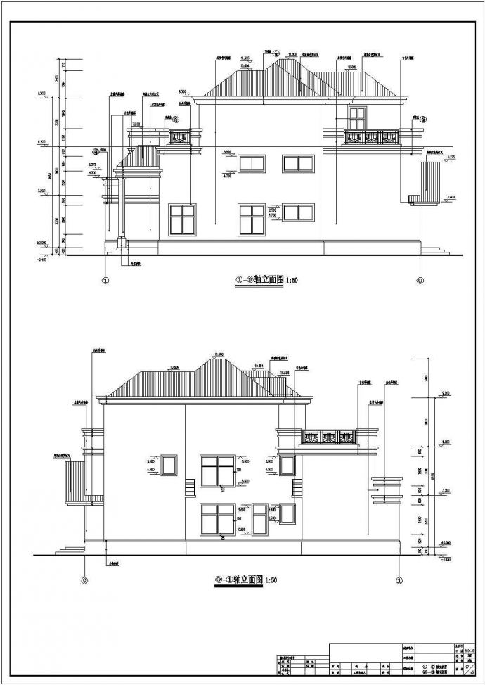 某地三层花园别墅楼建筑施工方案图_图1