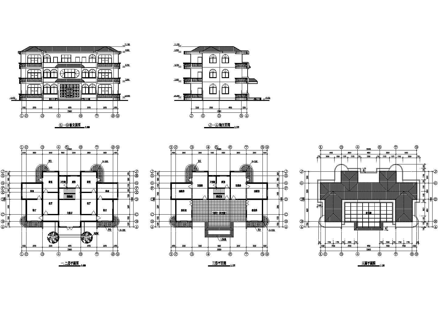 三层小别墅私人住宅建筑设计方案