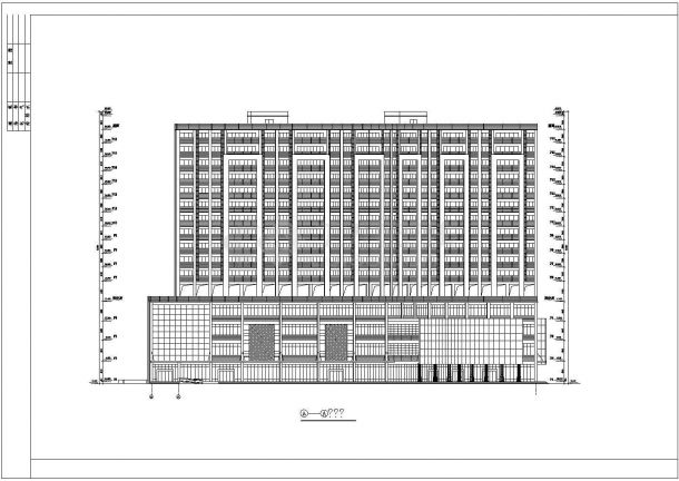 某地区高层商住楼全套设计CAD图-图一