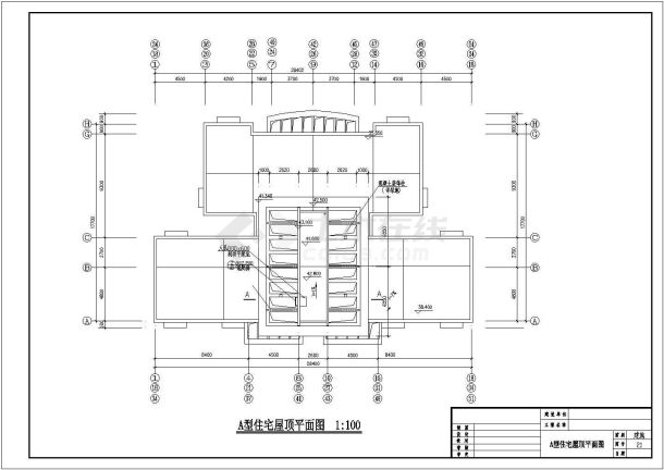 某地区临街商住楼全套设计CAD图-图一