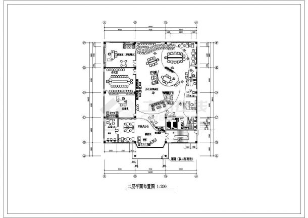 某地区展示厅装修设计CAD施工图（全套）-图二