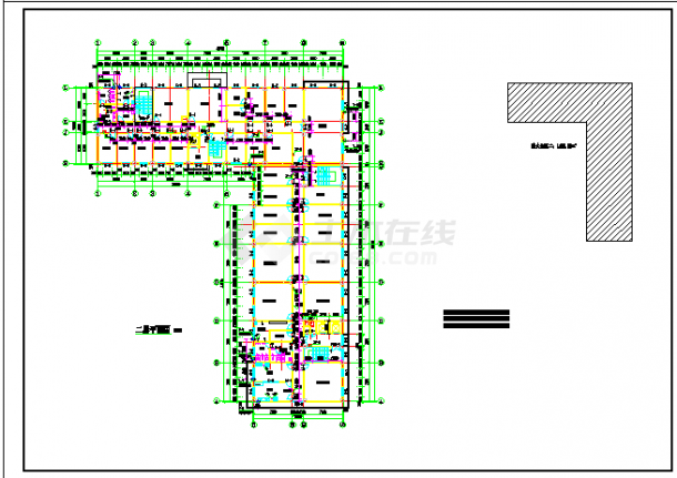 某七层综合楼建筑cad设计施工图-图二
